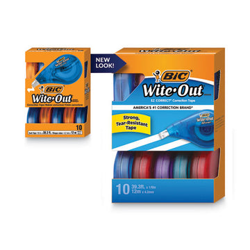 BIC® Wite-out Ez Correct Correction Tape Value Pack, Non-refillable, 1-6" X 472", 10-box freeshipping - TVN Wholesale